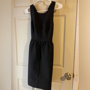 Anthropologie Maeve Rokin Black Textured Criss Cross Back Dress size 4